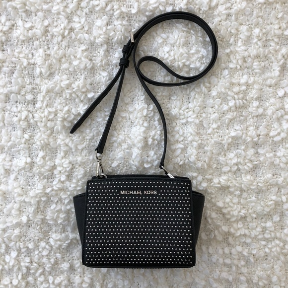 Michael Kors Handbags - Michael Kors Selma Mini Studded Crossbody Handbag